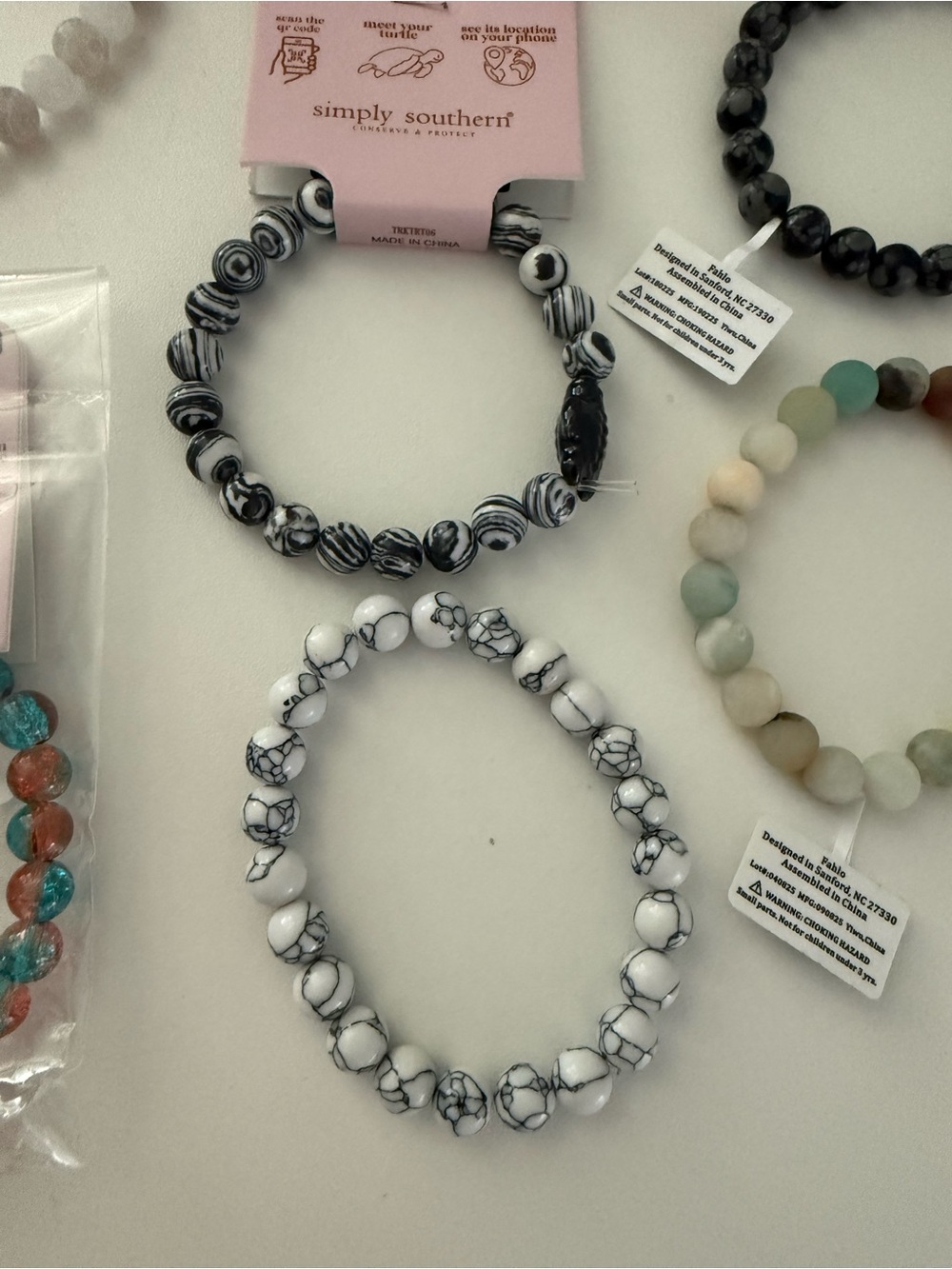 Simply Southern Fahlo and Multi-Color Beaded Bracelet Set of 7 - Picture 3 of 9